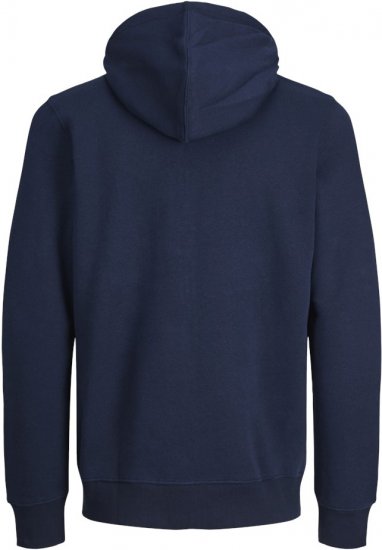 Jack & Jones BRADLEY Zip Hoodie Navy Blazer - Sweatshirts & hoodies - Sweatshirt & Camisolas com Capuz tamanhos grandes