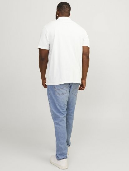 Jack & Jones Rodney Short Sleeve Polo White - Pólos - Pólos Tamanhos Grandes Homem