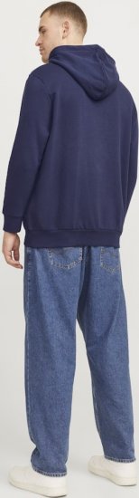 Jack & Jones CALEB Hoodie Navy Blazer - Sweatshirts & hoodies - Sweatshirt & Camisolas com Capuz tamanhos grandes