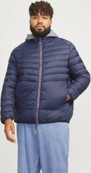 Jack & Jones SPRINT True Red Stitches Quilted Collar Jacket Navy Blazer - Casacos - Casacos Homem Tamanhos Grandes