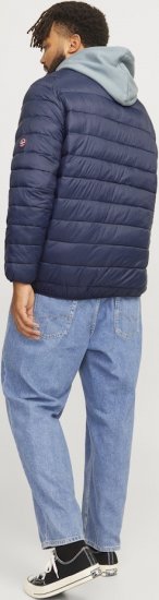 Jack & Jones SPRINT True Red Stitches Quilted Collar Jacket Navy Blazer - Casacos - Casacos Homem Tamanhos Grandes