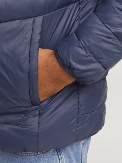 Jack & Jones SPRINT True Red Stitches Quilted Collar Jacket Navy Blazer - Casacos - Casacos Homem Tamanhos Grandes