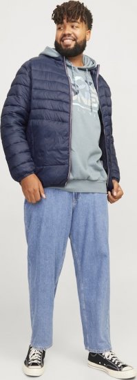 Jack & Jones SPRINT True Red Stitches Quilted Collar Jacket Navy Blazer - Casacos - Casacos Homem Tamanhos Grandes