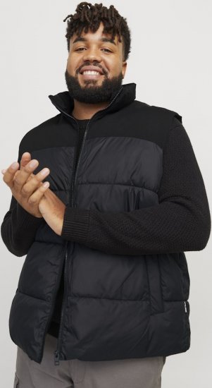 Jack & Jones MOON Bodywarmer Black - Casacos - Casacos Homem Tamanhos Grandes