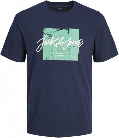 Jack & Jones TILEY -Shirt Navy Blazer - T-shirts - T-shirts Homem Tamanhos Grandes