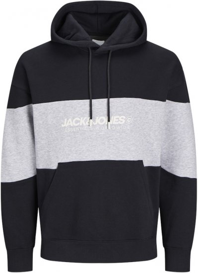 Jack & Jones LEGACY 2 Color Hoodie Black - Sweatshirts & hoodies - Sweatshirt & Camisolas com Capuz tamanhos grandes