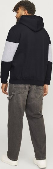 Jack & Jones LEGACY 2 Color Hoodie Black - Sweatshirts & hoodies - Sweatshirt & Camisolas com Capuz tamanhos grandes