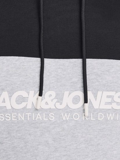 Jack & Jones LEGACY 2 Color Hoodie Black - Sweatshirts & hoodies - Sweatshirt & Camisolas com Capuz tamanhos grandes