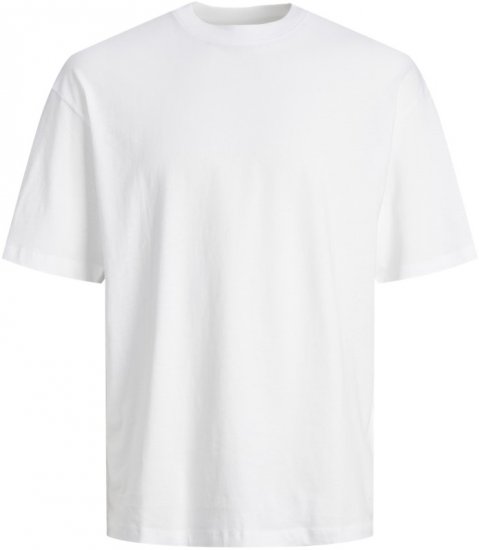 Jack & Jones BRADLEY T-Shirt White - T-shirts - T-shirts Homem Tamanhos Grandes