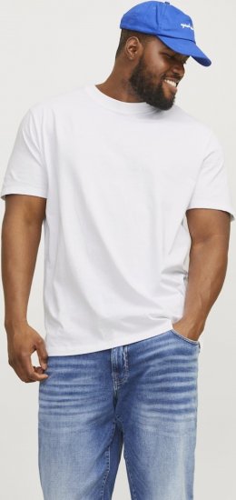 Jack & Jones BRADLEY T-Shirt White - T-shirts - T-shirts Homem Tamanhos Grandes