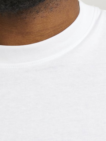 Jack & Jones BRADLEY T-Shirt White - T-shirts - T-shirts Homem Tamanhos Grandes