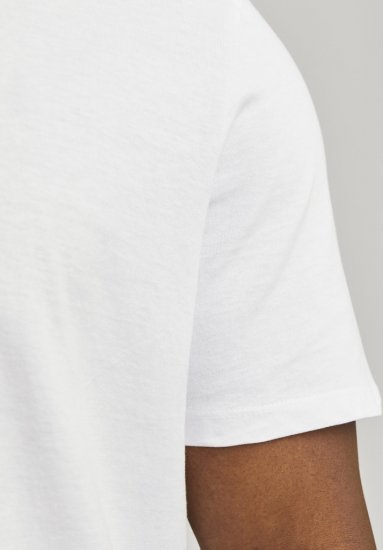 Jack & Jones BRADLEY T-Shirt White - T-shirts - T-shirts Homem Tamanhos Grandes
