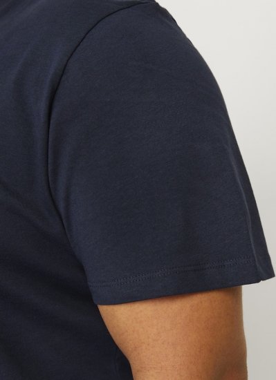 Jack & Jones CALEB VARSITY O-Neck T-Shirt Navy Blazer - T-shirts - T-shirts Homem Tamanhos Grandes