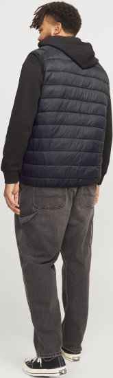 Jack & Jones SPRINT BODYWARMER With Collar Black - Casacos - Casacos Homem Tamanhos Grandes