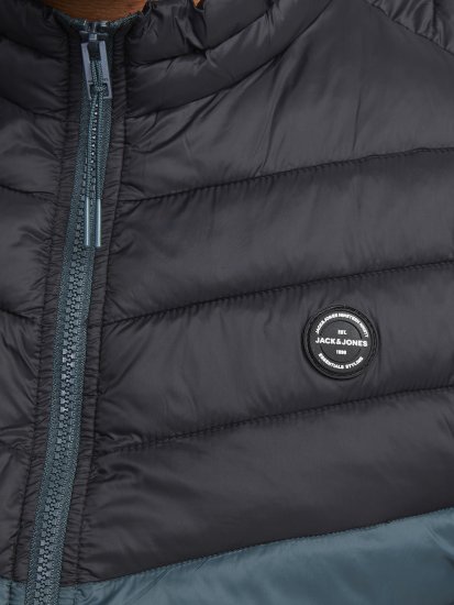 Jack & Jones SPRINT Black Blocking BODYWARMER With Collar Dark Turquoise - Casacos - Casacos Homem Tamanhos Grandes