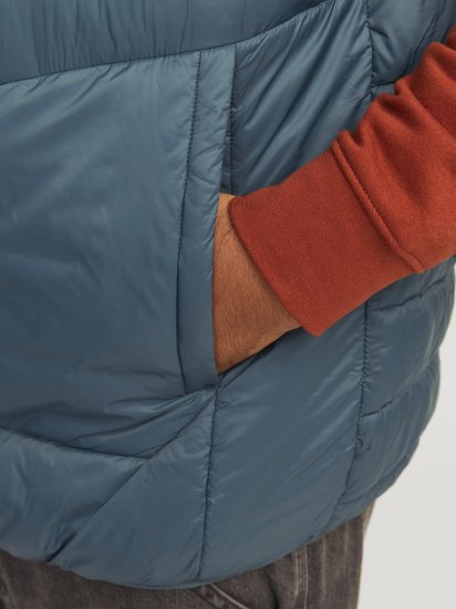 Jack & Jones SPRINT Black Blocking BODYWARMER With Collar Dark Turquoise - Casacos - Casacos Homem Tamanhos Grandes