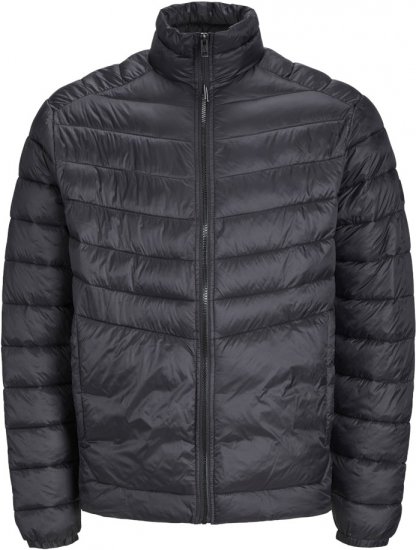 Jack & Jones SPRINT Quilted Collar Jacket Black - Casacos - Casacos Homem Tamanhos Grandes