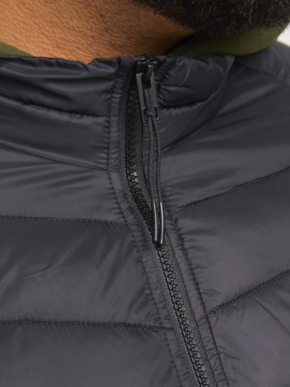 Jack & Jones SPRINT Quilted Collar Jacket Black - Casacos - Casacos Homem Tamanhos Grandes