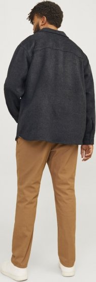 Jack & Jones BRADLEY OLLIE Overshirt LS Black - Camisas - Camisas Homem Tamanhos Grandes
