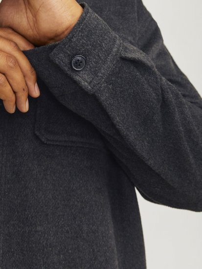 Jack & Jones BRADLEY OLLIE Overshirt LS Black - Camisas - Camisas Homem Tamanhos Grandes