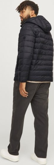 Jack & Jones SPRINT Quilted Hooded Jacket Black - Casacos - Casacos Homem Tamanhos Grandes