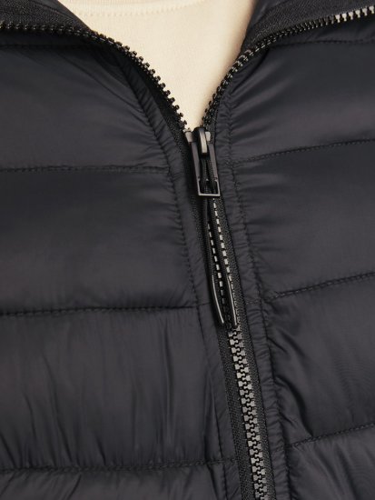 Jack & Jones SPRINT Quilted Hooded Jacket Black - Casacos - Casacos Homem Tamanhos Grandes
