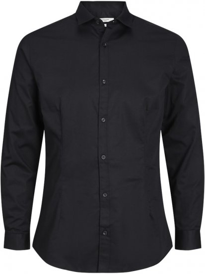 Jack & Jones ARMA LS Shirt Black - Camisas - Camisas Homem Tamanhos Grandes