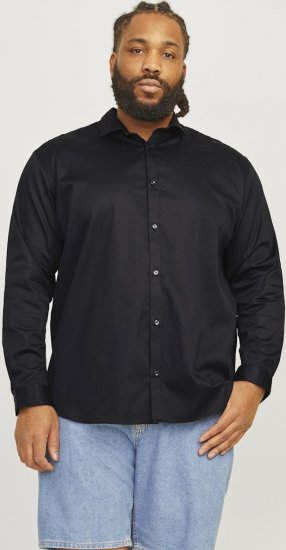 Jack & Jones ARMA LS Shirt Black - Camisas - Camisas Homem Tamanhos Grandes