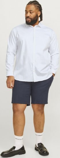 Jack & Jones ARMA LS Shirt White - Camisas - Camisas Homem Tamanhos Grandes