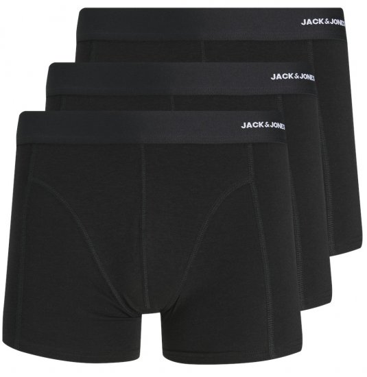 Jack & Jones BASIC BAMBOO Trunks 3-Pack Black - Roupa Interior & natação - Roupa interior Homem Tamanhos Grandes