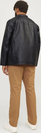 Jack & Jones DYLAN Clean PU Jacket Black - Casacos - Casacos Homem Tamanhos Grandes