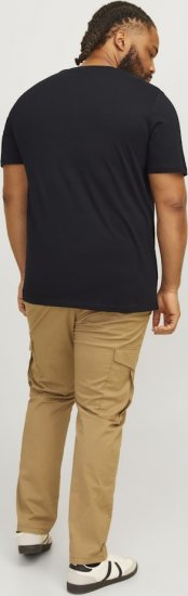 Jack & Jones CORP Logo Play 5 T-Shirt Black - T-shirts - T-shirts Homem Tamanhos Grandes
