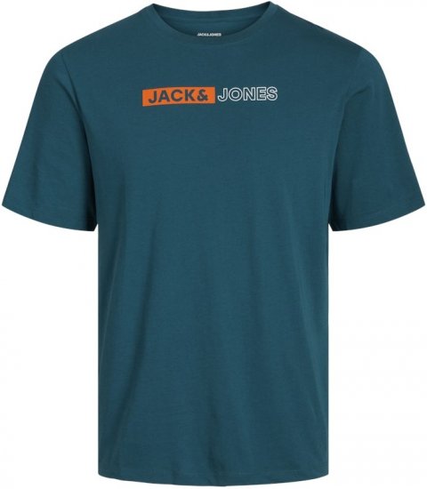 Jack & Jones CORP Logo Play 5 T-Shirt Deep Teal - T-shirts - T-shirts Homem Tamanhos Grandes