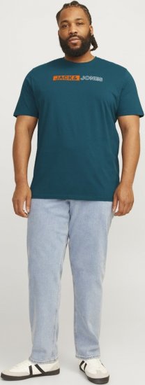 Jack & Jones CORP Logo Play 5 T-Shirt Deep Teal - T-shirts - T-shirts Homem Tamanhos Grandes
