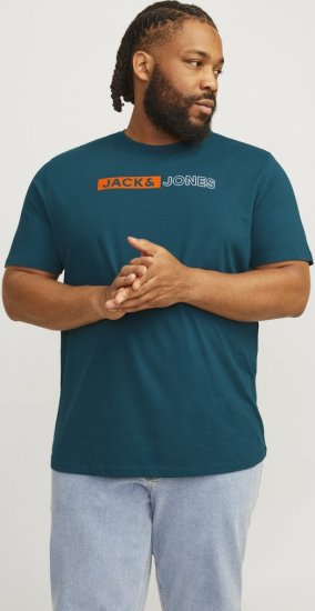 Jack & Jones CORP Logo Play 5 T-Shirt Deep Teal - T-shirts - T-shirts Homem Tamanhos Grandes