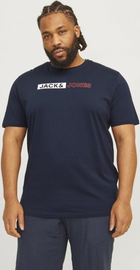 Jack & Jones CORP Logo Play 5 T-Shirt Navy Blazer - T-shirts - T-shirts Homem Tamanhos Grandes