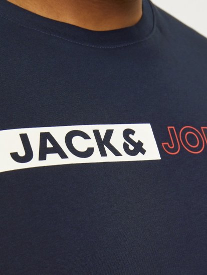 Jack & Jones CORP Logo Play 5 T-Shirt Navy Blazer - T-shirts - T-shirts Homem Tamanhos Grandes