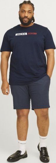 Jack & Jones CORP Logo Play 5 T-Shirt Navy Blazer - T-shirts - T-shirts Homem Tamanhos Grandes