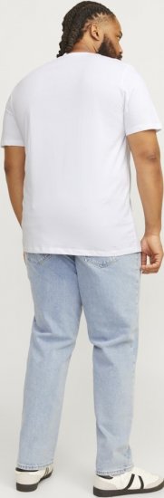 Jack & Jones CORP Logo Play 5 T-Shirt White - T-shirts - T-shirts Homem Tamanhos Grandes