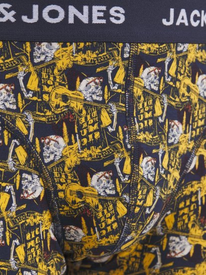 Jack & Jones SKULLROCK Trunks 3-Pack Navy Blazer - Roupa Interior & natação - Roupa interior Homem Tamanhos Grandes