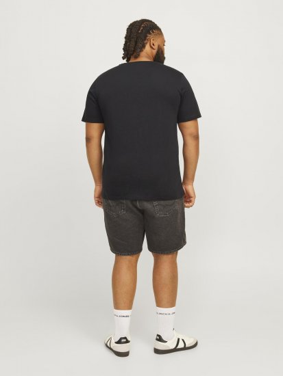 Jack & Jones JJSKULL ROCK T-Shirt Black - T-shirts - T-shirts Homem Tamanhos Grandes