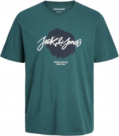 Jack & Jones TILEY T-Shirt Deep Teal - T-shirts - T-shirts Homem Tamanhos Grandes