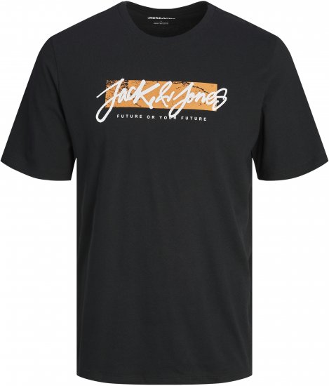 Jack & Jones TILEY T-Shirt Black - T-shirts - T-shirts Homem Tamanhos Grandes