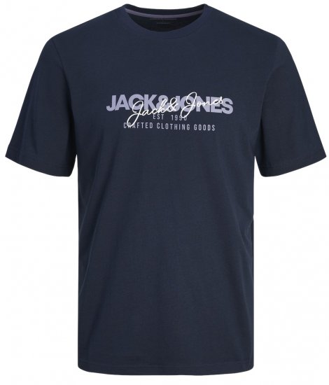 Jack & Jones JJALVIS T-Shirt Navy Blazer - T-shirts - T-shirts Homem Tamanhos Grandes