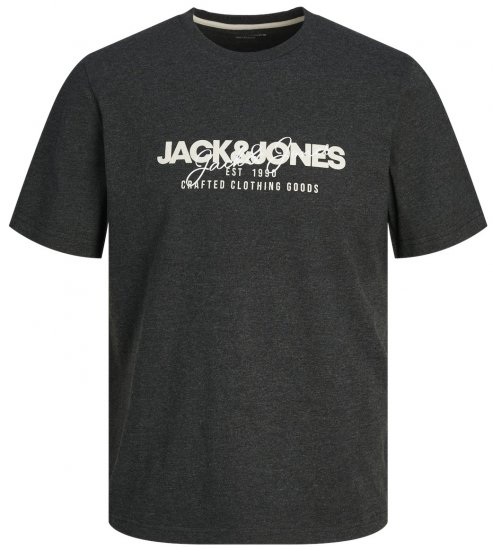 Jack & Jones JJALVIS T-Shirt Black - T-shirts - T-shirts Homem Tamanhos Grandes