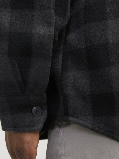 Jack & Jones ZAC BRUSHED Long Sleeve OVERSHIRT Grey - Camisas - Camisas Homem Tamanhos Grandes