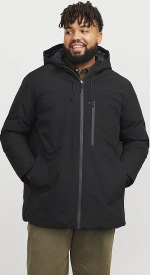 Jack & Jones PAYNE Windproof Parka Black - Casacos - Casacos Homem Tamanhos Grandes
