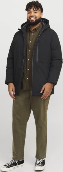 Jack & Jones PAYNE Windproof Parka Black - Casacos - Casacos Homem Tamanhos Grandes