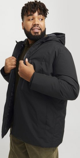 Jack & Jones PAYNE Windproof Parka Black - Casacos - Casacos Homem Tamanhos Grandes