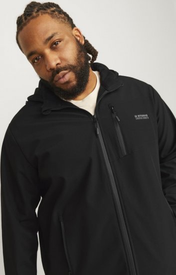 Jack & Jones JJTAYLOR Softshell Jacket Black - Casacos - Casacos Homem Tamanhos Grandes